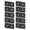 10PCS Flat Tie Plate Aluminum Alloy 2 Holes Rustproof Anti