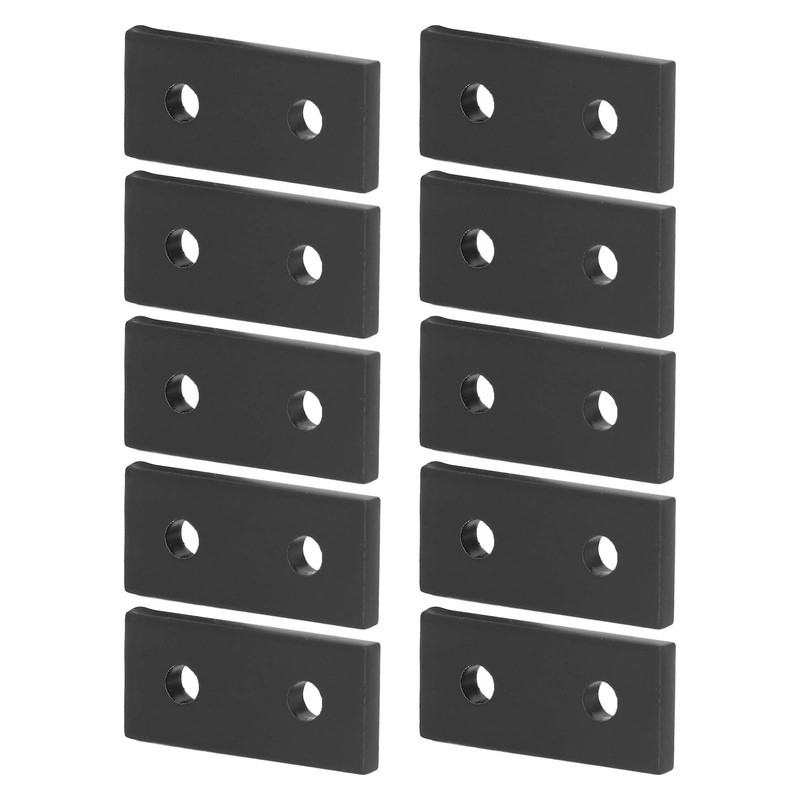 10PCS Flat Tie Plate Aluminum Alloy 2 Holes Rustproof Anti