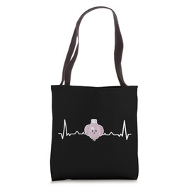 Garlic Heartbeat EKG Kawaii Clove Tote Bag