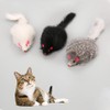pawstrip Rabbit Fur Cat Toys Interactive Cat Toy Mouse with