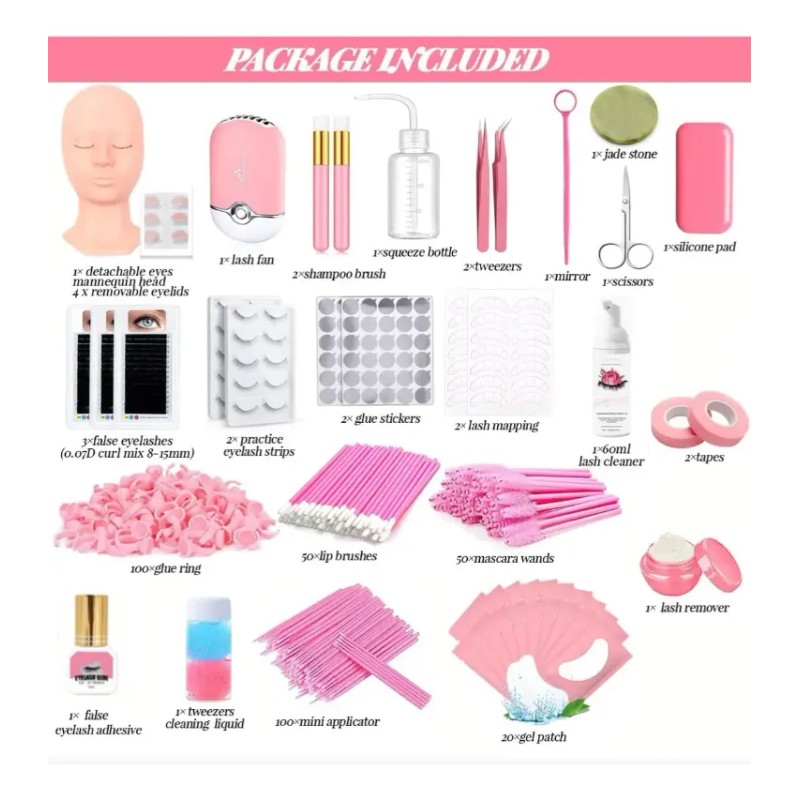 Kit Profesional De Extensión De Pestañas Kit De Pestañas Con