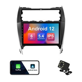 2+32G 10.1-inch Android 12 Car Stereo for Toyota Camry 2012-2014 IPS Touchscreen Screen Car Radio with Carplay & Android Auto Support Backup Camera GPS FM Navi BT SWC