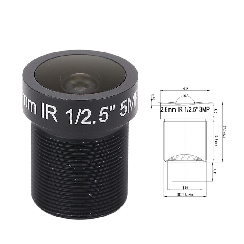 Single Board Lens 5MP High Definition 2.8mm Focal Length M12