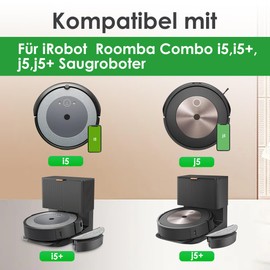 Ersatzteile für IRobot i5, i5+, j5, j5+ Roomba Combo Saug- und Wischroboter Zubehör mit 4 Mop-Pads/ 2 Gummibürsten/ 4 Seitenbürsten/ 4 HEPA-Filter/ 1 Reinigungswerkzeug 15-tlg.