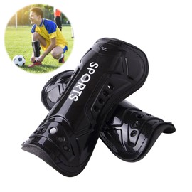 Football Shin Pads, Protective Soccer Shin Pads Kids Youth Shin Guards Beginner Elite Athlete Kids Shin Pad for Children Teenagers Boys And Girls,Black (6-15 Years)