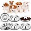 Zopeal 6 Pcs Puppy Feeding Bowls 8.66" Stainless Steel Puppy