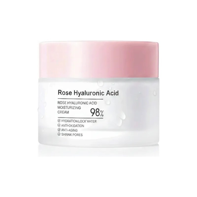 Crema Facial Bioaqua Hidratante Rosa Ácido Hialurónico Mixta Día/noche