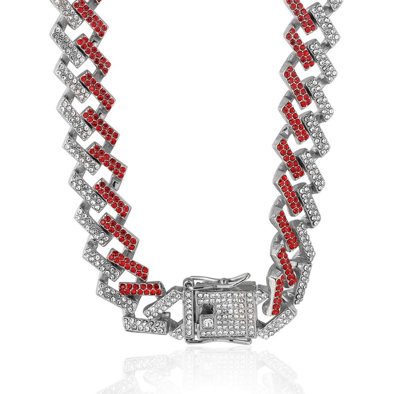 Halukakah Diamond Cuban Link Gold Chain for Men Iced Out,13MM
