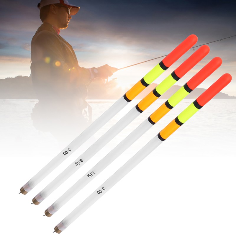10 pcs Durable Plastic Fishing Floats Bobber Stick Tube Multi