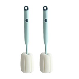 Bottle Soft Brush -2Pcs Sponge Bottle Brush Soft and Easy to Clean, Baby Bottle Sponge Brush Can Effectively Remove The Stain Residue On The Bottom of