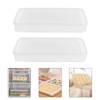 HOMSFOU 2pcs Dumpling Box Containers for Fridge Large Plastic Container