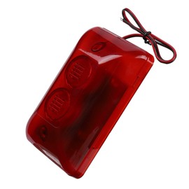 Wired Flash Siren, 12 V 15 W Protective Alarm System, Acoustic Flashing Alarm Flash 120 dB for Home Security