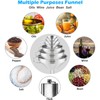 Toncoo 6 Pack Stainless Steel Funnels for Kitchen Use, Food