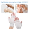 12 pares de guantes humectantes blancos sin dedos, guantes de