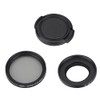 37mm Circular Polarizer Lens Filter with Adapter Ring Protective Cap