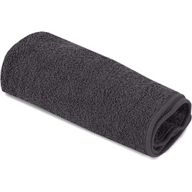 Laam linen 100% COTTON Hair Turban Towel Dry Hair Towel Wrap Lightweight Turban Cap with Loop and Button Fastener Absorbent Dry Hair Quickly for Women (68 cm x 27 cm, Grey)