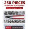 250PCS Single Ear Hose Clamp Kit with Storage Box &