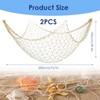 Quilax 2 Pcs Fish Net Decorations, 2×1 M Cotton Fishing