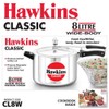 Hawkins Classic 8 Litre Aluminium Inner Lid Pressure Cooker, Wide