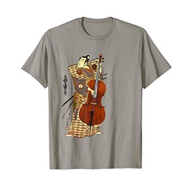 violoncello retrò Samurai che suona il violoncello Maglietta
