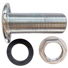 Marine Grade 316 Stainless Steel Full Threaded Through Hull Pipe Fittings with Nuts and washers for Boats, Yachts (3/4IN)