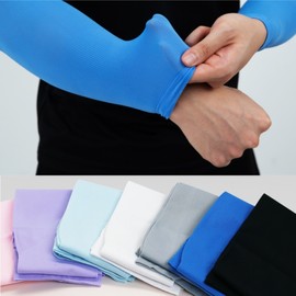 3 Pairs Korean-Made Aqua X Summer UV Protection Golf Hiking Cooling Arm Sleeves Pink Arm Sleeves 3-Set