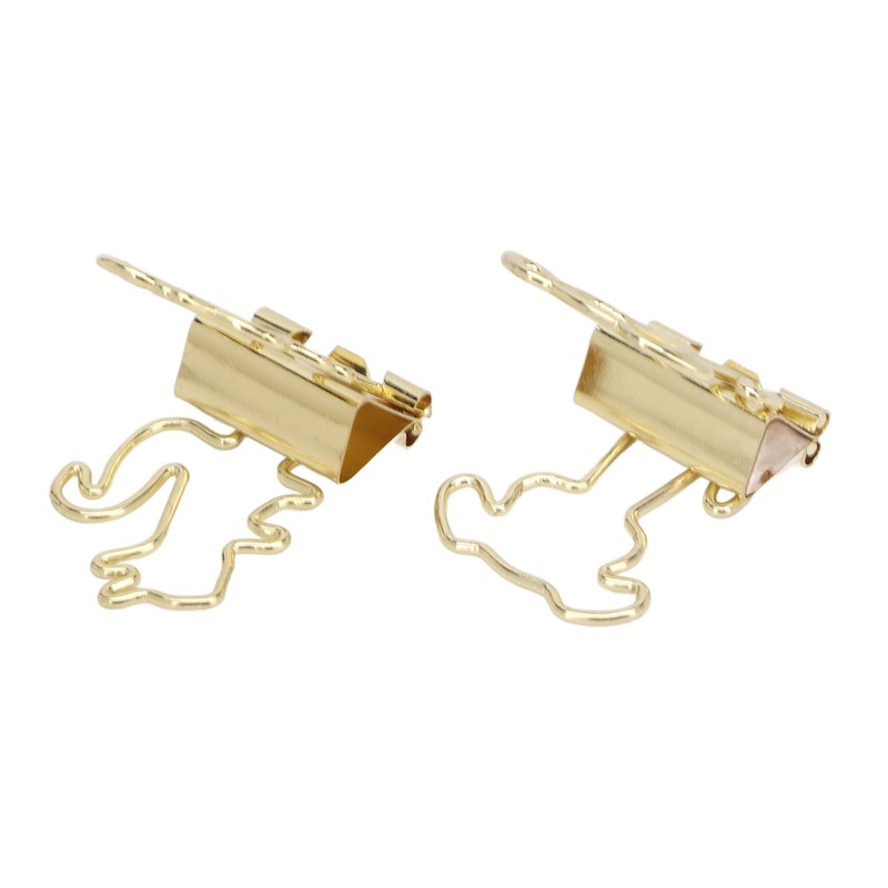 100Pcs Binder Clips Cute Animal Shaped Handle Sturdy Metal Multi