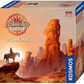 KOSMOS 682545 Cartaventura Oklahoma, Adventure Game, Gripping Board Game with Multiple Ends, for 1-6 People, from 16 Years, with 70 Adventure Cards, in German Language