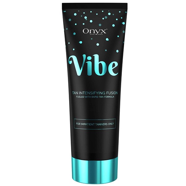 Onyx Vibe Tanning Lotion Accelerator - Indoor Outdoor Tanning Beds - No-Bronzer White Lotion with Extreme Silicone Emulsion - Tan Intensifier - Moisturizer for Smooth Skin - Anti-Orange Formula