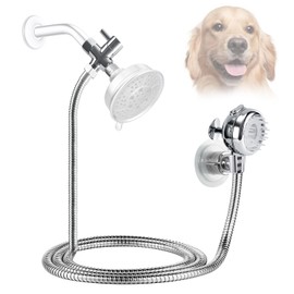 Sneatup Pet Shower Set with 8.2ft Hose for Bathroom Shower Arm (Adhesive Holder)