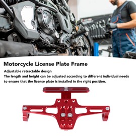 Soporte de Placa de Matrícula Marco de Matrícula Ajustable para Motocicleta con Kit Eliminador de Guardabarros de Aleación de Aluminio Ligero para Modificación de Motocicleta