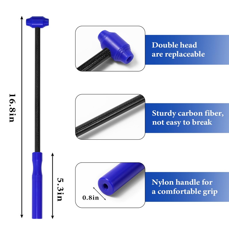 LadyRosian 16PCS Titanium Alloy Tapper Hammer Car Dent Repair Tool