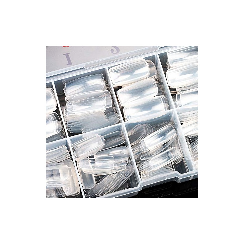 Full Cover Acrylic False Nail Tips, 500PCS Fake Nail Shape