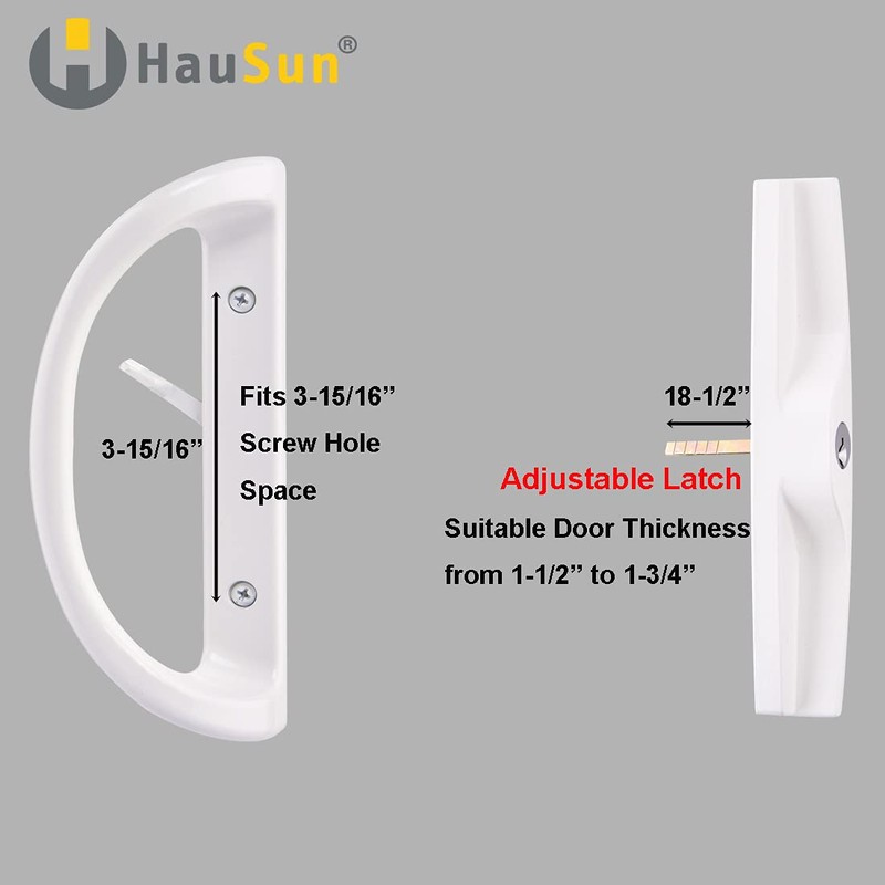 Sliding Patio Door Handle Set with Key Cylinder and Mortise