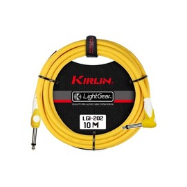 Cable para instrumento Kirlin profesional, 10 metros plug 1/4 escuadra, LGI202 colores (Amarillo)