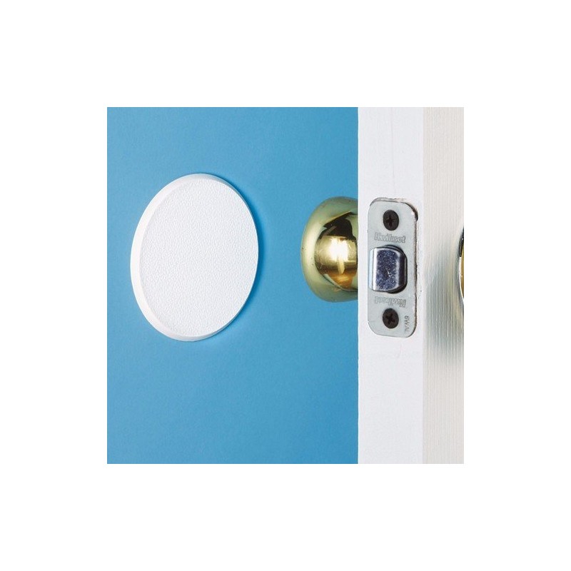 Wideskall White Round Door Knob Wall Shield Self Adhesive Protector