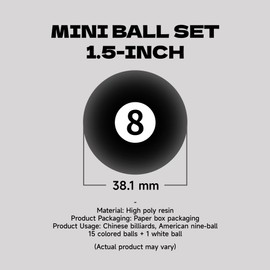 Empire USA Pool Ball Set Mini Size 2-1/4 '' Billiard Ball Set of 16 Pool Balls (Mini Ball Set,1.5-Inch)