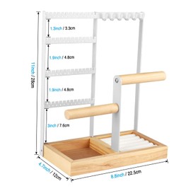 Fenghome Jewellery Stand, Multi-layer Jewellery Holder, Chain Holder, Earring Holder, Storage for Rings, Earrings, Bracelets, Watches and Accessories (Black)