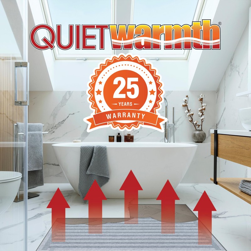 QuietWarmth Tile QWT1.5X5F120 Radiant Floor Heating Mat for Below Tile,