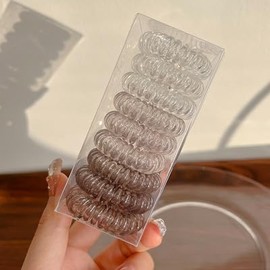 9 PCS Headbands for Women Waterproof Headbands for Women Headbands for Women Spiral Headbands for Women with Thick Hair Elastic Headbands for Thin Hair Elastic Band Headbands and Spiral Headbands (Light coffee series)