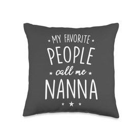 Nanna Gifts Favorite People Call Me Nanna Throw Pillow, 16x16, Multicolor