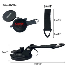 Heavy Duty Suction Cup Anchors with Hooks, 2 PCS Strong Vacuum Tie Down Suction Cup Camper Accessories for Outdoor Camping Tarp Car Side Awning RV Boat Window Glass Surfing Home Workshop