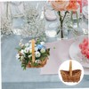 BESPORTBLE Mini Rattan Woven Basket Lightweight Picnic Flower Basket for