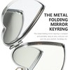 Beavorty Round Mirror Compact Mirror Keychain 8pcs Portable Metal Folding