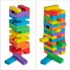 Colour Wobble Tower, Colourful Wooden Wobble Tower Stacking Tower Wooden