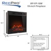 RecPro RV 18" Recessed Electric Fireplace | Glass with Log