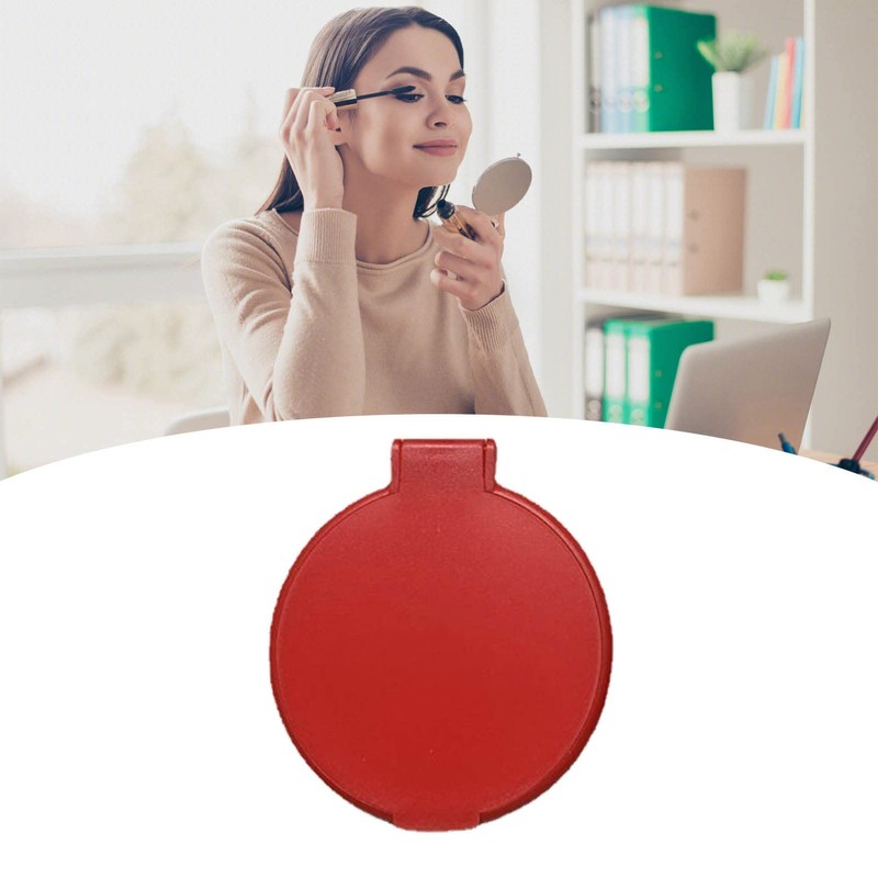 Fdit Single Sided Folding Circular Mirror, Lightweight Compact Cosmetic Pocket