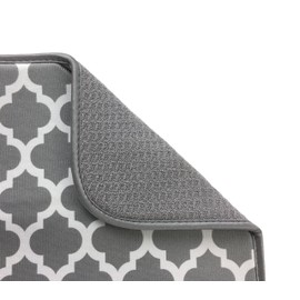 STS Dish Drying Mat, White Trellis, XL