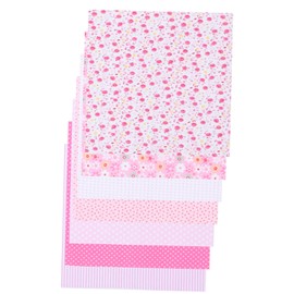 DOITOOL 7pcs Cotton Patchwork Fabric Squares Crafting Quilting Material Assorted Patterns for Home Decor Cushions Doll Clothes and Handmade Projects