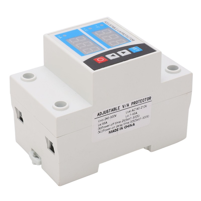 Over Under Voltage Protector Current Limit Din Rail Adjustable 2